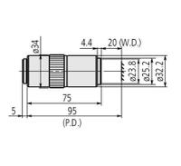 378-804-3 Mitutoyo Long Working Distance Lens, For Microscope