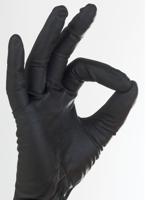 849-10 Tegera Tegera 849 Black Powder-Free Nitrile Disposable Gloves, Size XL, 50 per Pack