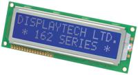 162f-cc-bc-3lp Displaytech 162F-CC-BC-3LP Alphanumeric LCD Display, White on Blue, 2 Rows by 16 Characters, Transflective