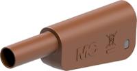 662023-27 Staubli Brown Plug Test Plug, Solder Termination, 32A, 1kV, Gold Plating