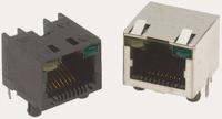 rjhs-438a Amphenol Communications Solutions RJHS Series Female RJ45 Connector, Through Hole, Cat5 Right Angle 1 Port