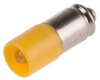 203-622 RS PRO Yellow LED Indicator Lamp, 24V ac/dc, Midget Groove Base, 6mm Diameter, 630mcd