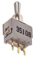 ate-1-g KNITTER-SWITCH Toggle Switch, PCB Mount, (On)-Off-(On), SPDT, Through Hole Terminal