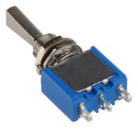 5637a9 APEM Rotary Switch, Panel Mount, (On)-Off-(On), SPST, Solder Terminal