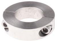 046202030 Huco Shaft Collar, Two Piece, Clamp Screw, Bore 30mm, OD 54mm, W 15mm, Stainless Steel