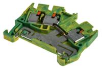3211935 Phoenix Contact 3-Way PTS 2.5-TWIN-PE Earth Terminal Block, 26 → 12 AWG Wire, Push In, Polyamide Housing