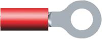 32837 TE Connectivity, PIDG Insulated Ring Terminal, M5 Stud Size, 0.3mm² to 1.4mm² Wire Size, Red