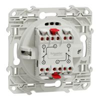 s530214 Schneider Electric Grey Rocker Switch, 2 Way, 2 Gang, Odace