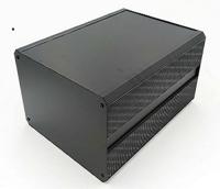 188-1290 RS PRO Black Extruded Aluminium Heat Sink Case, IP40, Black Lid, 300 x 200 x 219mm