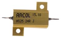 hs25-24r-j Arcol, 24Ω 25W Wire Wound Chassis Mount Resistor HS25 24R J ±5%