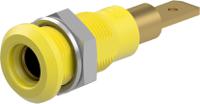 643040-24 Staubli Yellow Socket Test Socket, Tab Termination, 25A, 30V ac, Gold Plating