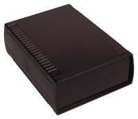 192-0756 RS PRO Black ABS Enclosure, IP53, IK06, Black Lid, 185.5 x 136 x 60mm