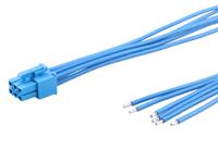 2262452064 Molex 6 Way Female Crimped Terminal to 6 Way Male Pigtail Wire to Board Cable Assembly, 600mm