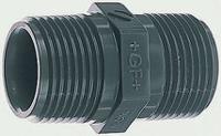 721911906 Georg Fischer Plastic Pipe Fitting, Straight Threaded Nipple, R 1/2in to BSPT 1/2in