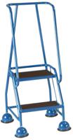 909-7066 RS PRO 2 Tread Steel Steps 0.508m Platform Height, Blue