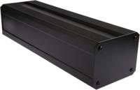 188-1272 RS PRO Black Extruded Aluminium Heat Sink Case, IP40, Black Lid, 400 x 100 x 130mm