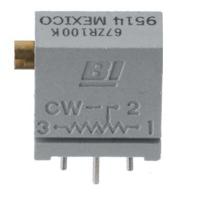 64yr20klf 20kΩ, Through Hole Trimmer Potentiometer 0.25 W @ 85 °C Top Adjust TT ElectronicsBI, 64