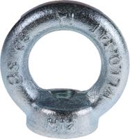124-4842 RS PRO Carbon Steel Eye Nut, M12 Thread, 30mm Internal Eye Diameter, 54mm Outer Eye Diameter, 0.34t Load