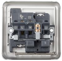 k2958bss MK Electric Silver 1 Gang Plug Socket, 2P+E Poles, 13A, Type G - British