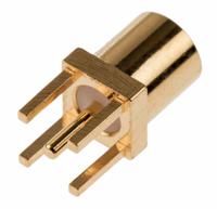 mmcx6251n1-3gt30g-50 Amphenol RF, Jack Through Hole MMCX Connector, 50Ω, Solder Termination, Straight Body
