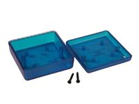 1593jtbu Hammond Transparent Blue ABS Instrument Case, 66 x 66 x 28mm