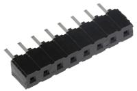 ces-108-01-t-s Samtec CES Series Straight Through Hole Mount PCB Socket, 8-Contact, 1-Row, 2.54mm Pitch, Through Hole Termination