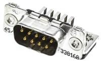 1-338168-2 TE Connectivity Amplimite HD-20 9 Way Right Angle Through Hole D-sub Connector Plug, 2.74mm Pitch, with 4-40 UNC