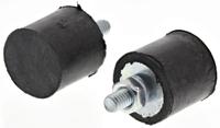1615ve10-60 FIBET Cylindrical M4 Anti Vibration Mount, Male Buffer Foot with 22.8kg Compression Load