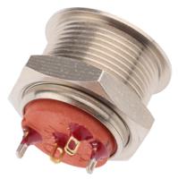 av09c7l3d2006 APEM Illuminated Push Button Switch, Momentary, Panel Mount, 19.2mm Cutout, SPST, Red LED, 24/48V dc