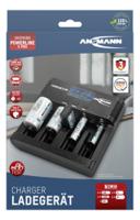1001-0018-uk-520 Ansmann Powerline 5 Pro Battery Charger For NiCd, NiMH 9V, AA, AAA, C, D 4 Cell with AUS, EU, UK, USA plug