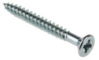 529-129 RS PRO Pozidriv Countersunk Steel Wood Screw, Bright Zinc Plated, No. 8 Thread, 1.1/2in Length