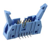 2-5499141-1 TE Connectivity AMP-LATCH Series Right Angle Through Hole PCB Header, 10 Contact(s), 2.54 mm Pitch, 2 Row, Shrouded