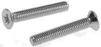 553-453 RS PRO Pozi M4 Countersunk Steel Machine Screws DIN 965 x 25.0mm