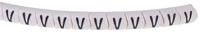 901-10319 HellermannTyton Helagrip Slide On Cable Markers, Black on White, Pre-printed "V", 4 → 9mm Cable,