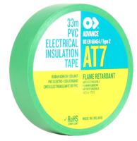 at7 Advance Tapes AT7 Green PVC Electrical Tape, 19mm x 33m