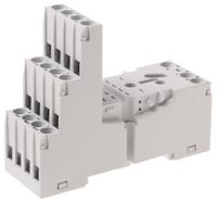 gzm4-gray Relpol 14 Pin 300V ac DIN Rail, Panel Mount Relay Socket, for use with R4N Series Relay