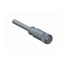 msas-17bffm-sl8d01 Amphenol Industrial Female 17 way M12 to Free End Sensor Actuator Cable, 1 m
