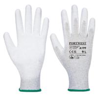 a199grrxs Portwest Grey Carbon Fibre, Polyester, Polyurethane, Elastic Glove 56 mm
