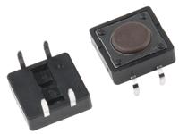 dts21nv APEM Brown Button Tactile Switch, SPST 50 mA @ 12 V dc 0mm