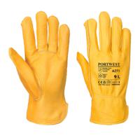 a271tarxl Portwest Tan Polyester, Elastic, Full Grain Leather Glove 54 mm