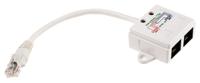 443-9165 RS PRO 2-Port RJ45 T-Adapter, Cat5e, Unshielded