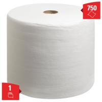 7452 WYPALL WypAll L40+ Power Clean () Rolled White Paper Towel, 750 Sheets
