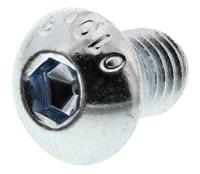 483-9701 RS PRO Bright Zinc Plated Steel Hex Socket Button Screw, ISO 7380, M8 x 12mm