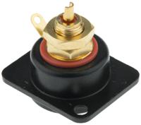 nf2d-b-2 Neutrik Panel Mount RCA Socket, Gold over Nickel, 16A