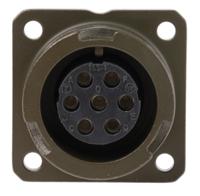 97b-3100a-16s-1s Amphenol Limited, 97B, Brass 7 Way Wall Mount MIL Spec Circular Connector Receptacle, Socket Contacts,Shell Size 16S,