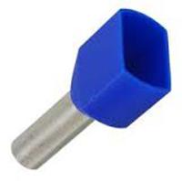 twe25-10 JST, TWE Insulated Crimp Bootlace Ferrule, 9mm Pin Length, 2.9mm Pin Diameter, 2 x 2.5mm² Wire Size, Blue