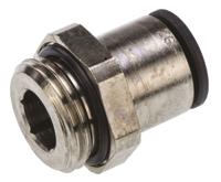 3101-12-21 Legris LF3000 Series Straight Threaded Adaptor, G 1/2 Male to Push In 12 mm, Threaded-to-Tube Connection Style
