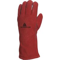 ca515r10 Delta Plus Red Leather Work Gloves Heat Resistant