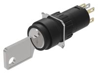 51-235022d EAO IP65 Key Switch, 1 NC / 1 NO, 5A 2-Way