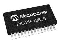 pic16f18855-iss Microchip, 8 bit PIC, PIC16F18855 Microcontroller, 40 MHz, 14kB FLASH, 28-Pin SSOP
